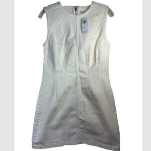 NWT Womens Abercrombie & Fitch vtg Y2K buttercream denim dress small petite